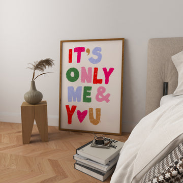 Only Me & You Art Print | Music Inspired Wall Art Print without a frame