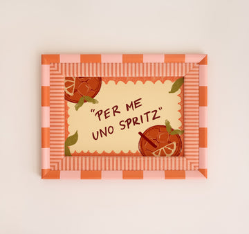 Per Me Uno Spritz Art Print | Aperol Lovers Wall Decor without a frame
