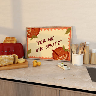 Per Me Uno Spritz Art Print | Aperol Lovers Wall Decor