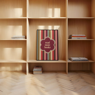 Read More Books Art Print | Book Lover Wall Art