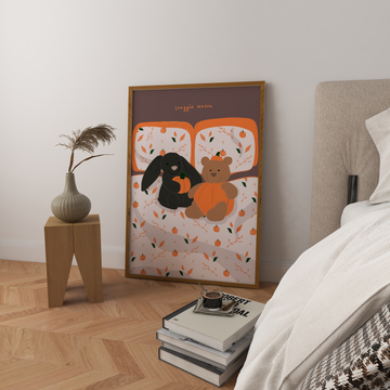 Snuggle Season Toys Art Print without a frame