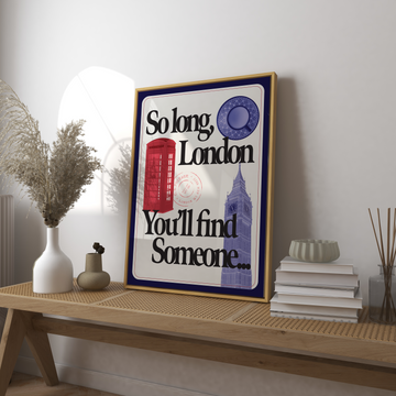 So Long London Art Print without a frame