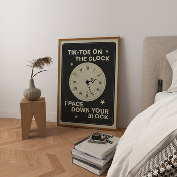Tik-Tok On The Clock Art Print without a frame