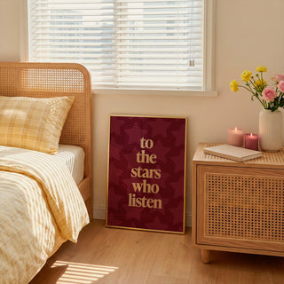 To The Stars Who Listen Art Print | Fantasy Book Lover Wall Art