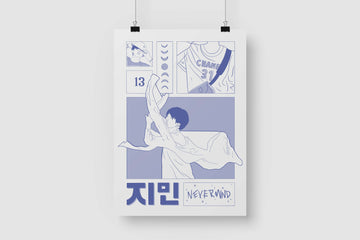 Jimin Illustration Art Print without a frame