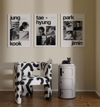 Bangtan Minimalistic B&W Art Prints Poster