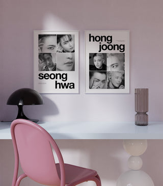 Ateez Minimalistic B&W Art Prints