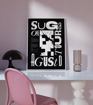 Suga On Tour Inspired Art Print without a frame